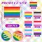200 Pcs Rainbow Pride Flag Set Small Mini Gay Hand Held Pansexual Bisexual Trans Lesbian Flag Fade Resistant and Vivid Colors for Nonbinary Asexual LGBT Party Decorations, 5.5 x 8.3 Inch